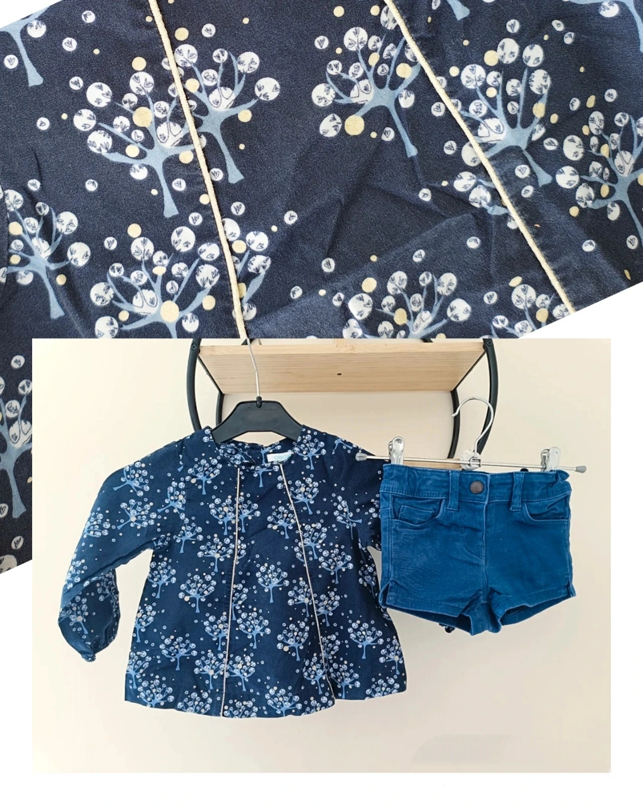23 mois 2 ans ensemble blouse obaibi et short kiabi